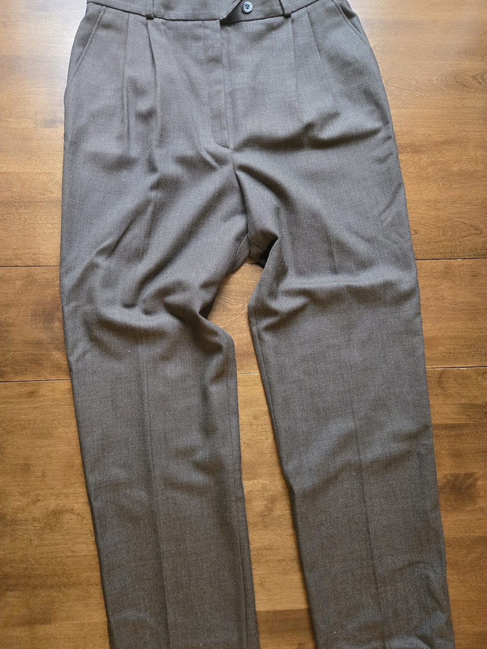 Bernard Zins Paris Made in France 100% Wool Tailored Trousers Tagged 16 Brown